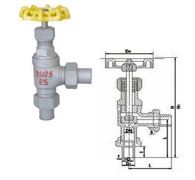 J24B外螺纹角式氨用截止阀
